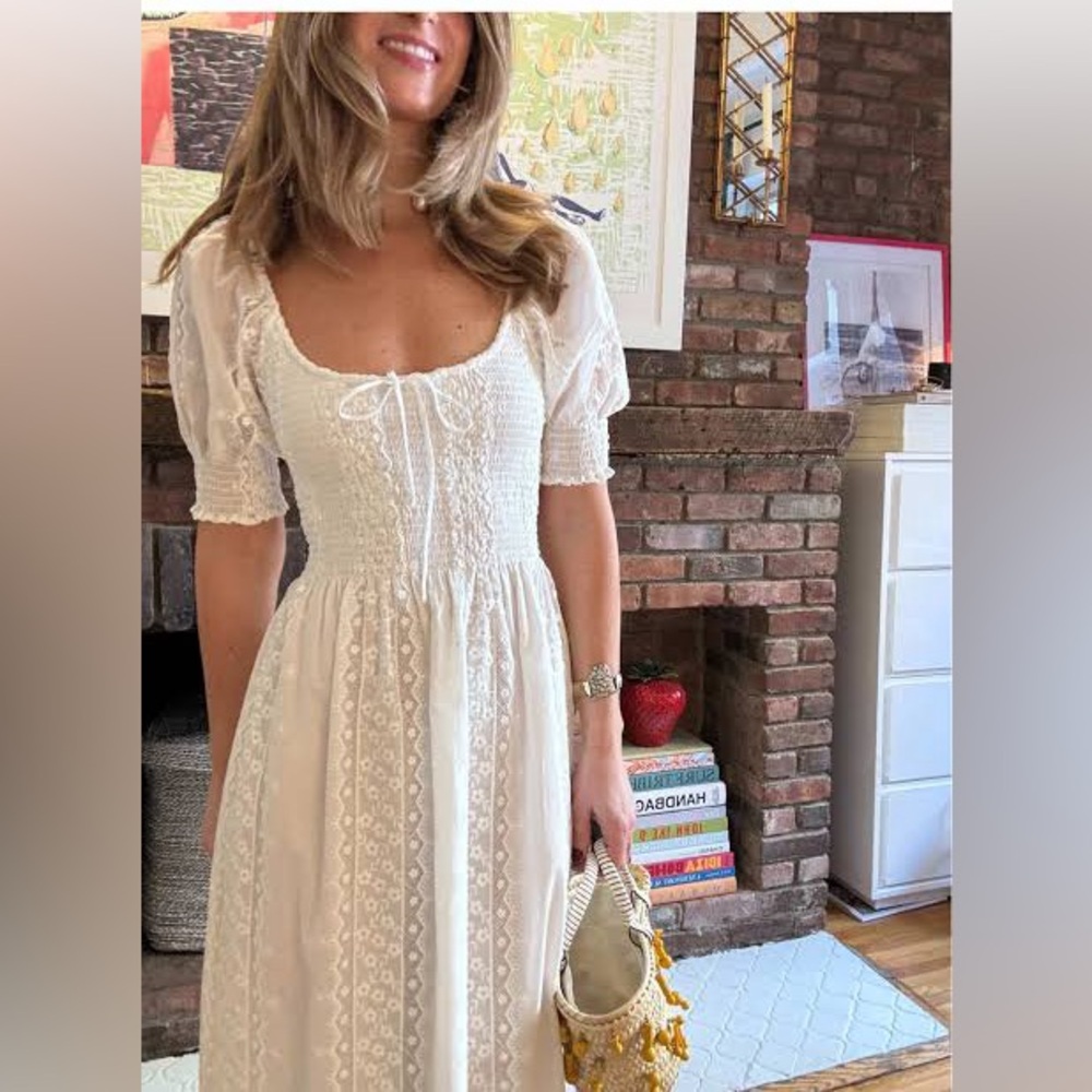 NWT Hill House Madeline Nap Dress in White Broderie